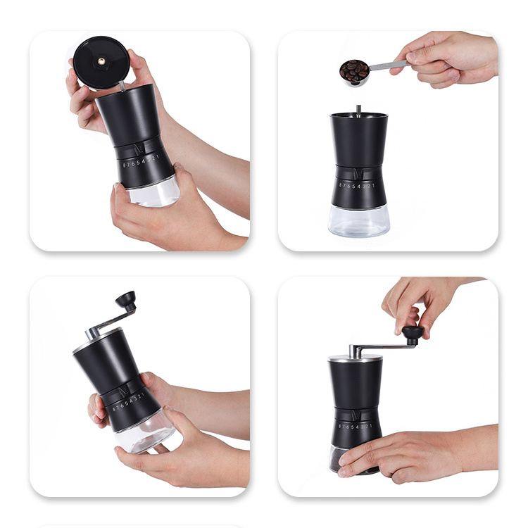 High quality Manual coffee grinder for home use espresso customized stainless steel coffee bean tools accessories