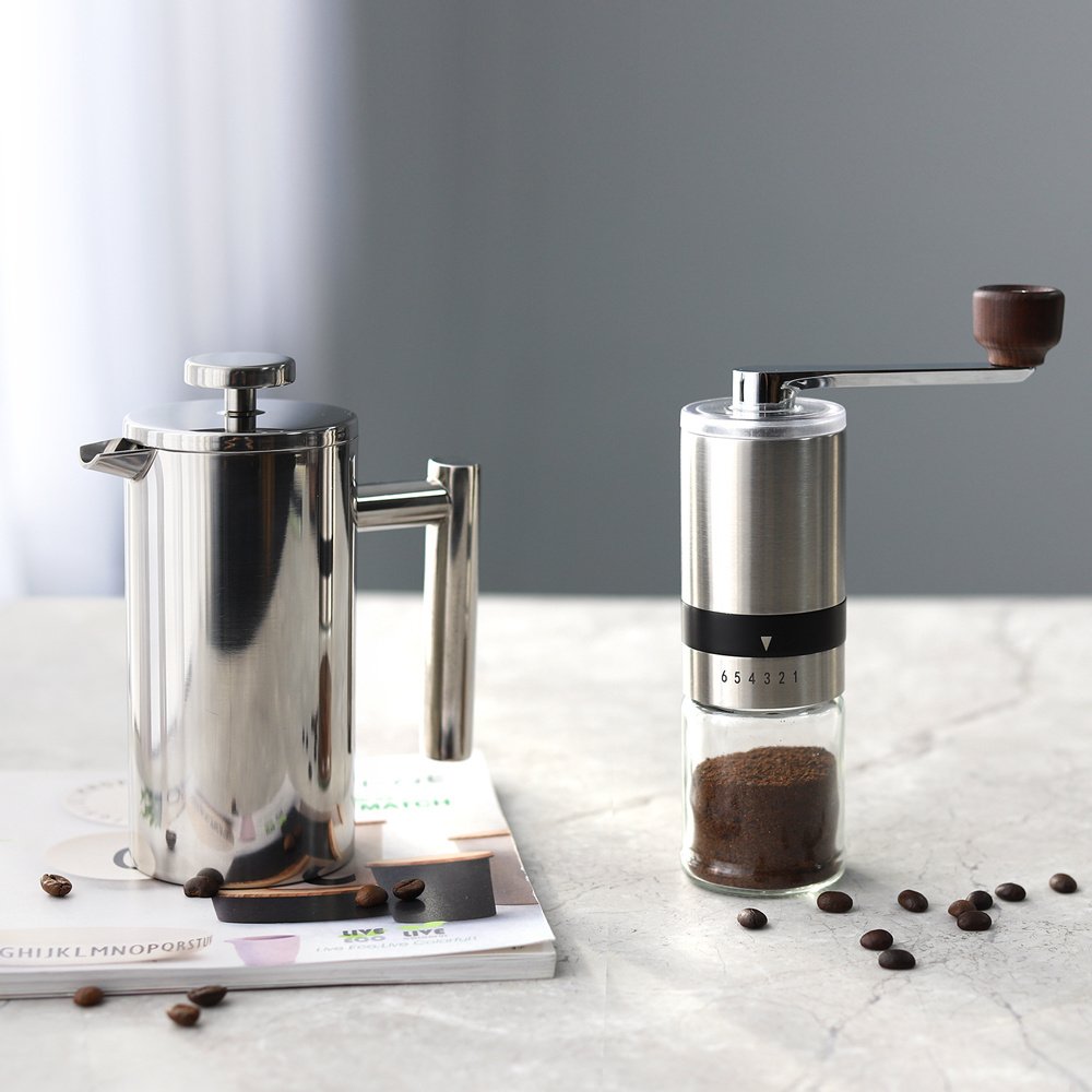 Chinagama coffee grinder set with Pour Over Coffee Maker filter kettle manual coffee grinder