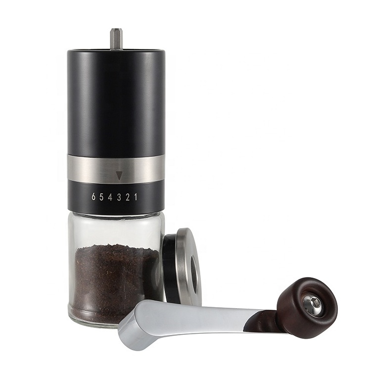 High Quality Kitchen Gadgets Top Seller 304 Stainless Steel Ceramic Burr Hand Coffee Bean Grinder Manual with Commercial