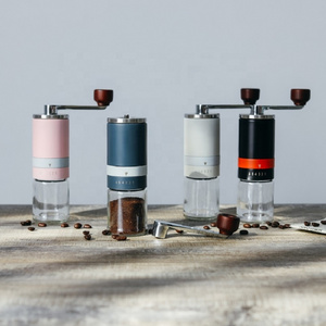 Top Seller High Quality Commercial Ceramic Burr Mini and Portable Manual Coffee Hand Grinder with Stainless Steel Body