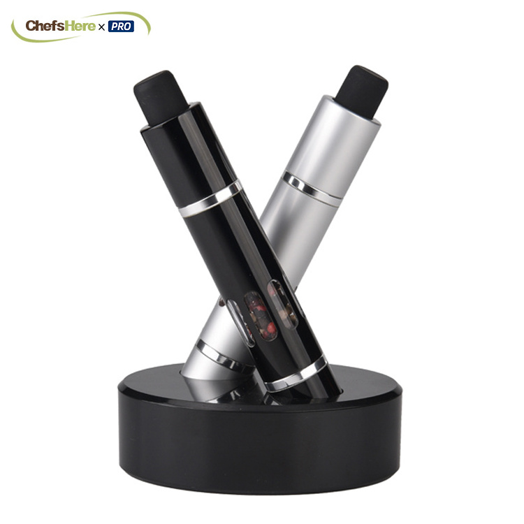 New Design Hot Selling Mini One Handed Thumb Press Salt and Pepper Dry Spice Mill/Grinder Set