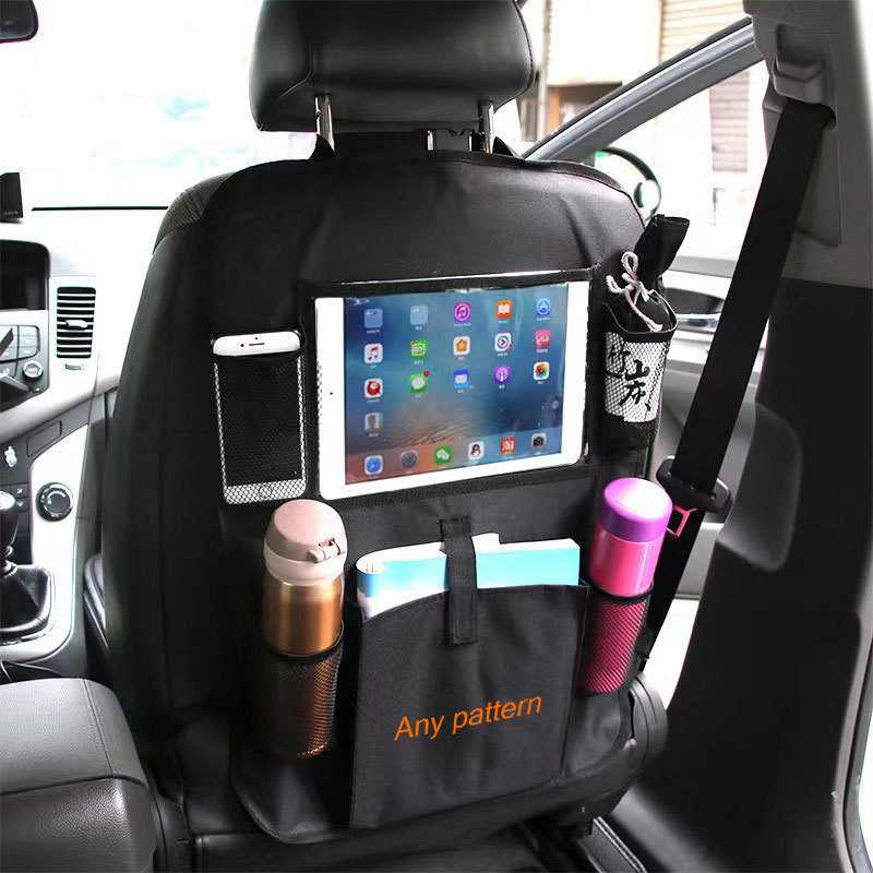 Car Seat Back Organizer Pocket Universal Folding Touch Screen Tablet Holder for Kids Multifunctional Pocket Backseat Storage Bag