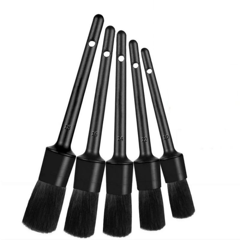 New 5pcs Set Soft Hair Car Detailing Brush Set Car Cleaning Brush Rim Brush