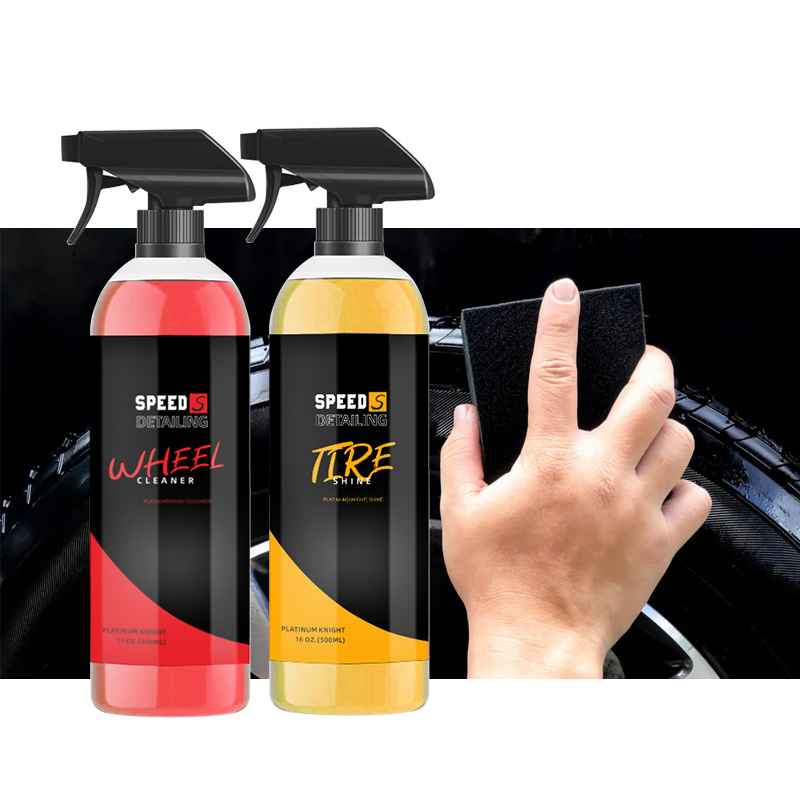 Heavy Duty Tire&Wheel Cleaner Spray Tire Shine Coating Wax Polish Chemical Products For Car