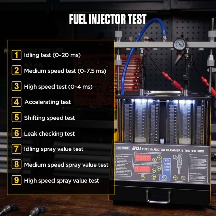 CT400 Automotivefuel injector tester  GDI Injector Nozzle Ultrasonic Cleaning Machine fuel injector cleaning machine