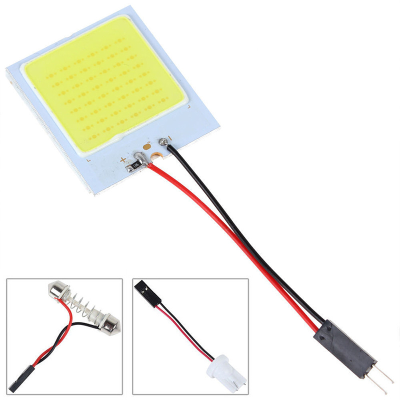 T10 48SMD COB LED Car Interior Panel Light Dome Lamp Ceilling  Bulbs Reading Interior Lighting For Automotive Dome Replace