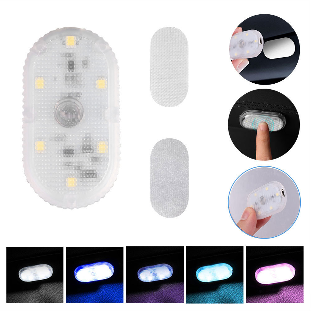 Car Interior 5v led Lighting Finger Touch Sensor Reading Lamp LED Attraction Lights USB Charge 6 Bulbs Car Door Light