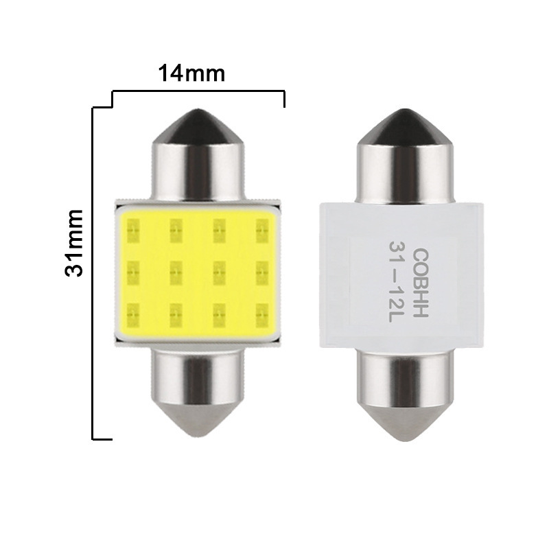 C5W LED Bulb C10W Festoon 31/36/39/41/42mm 12V 24V COB 6500K White Car Interior Dome Reading Lights Trunk License Plate Lamp