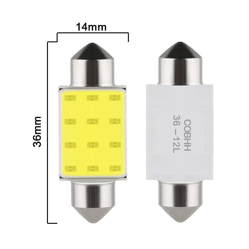 C5W LED Bulb C10W Festoon 31/36/39/41/42mm 12V 24V COB 6500K White Car Interior Dome Reading Lights Trunk License Plate Lamp