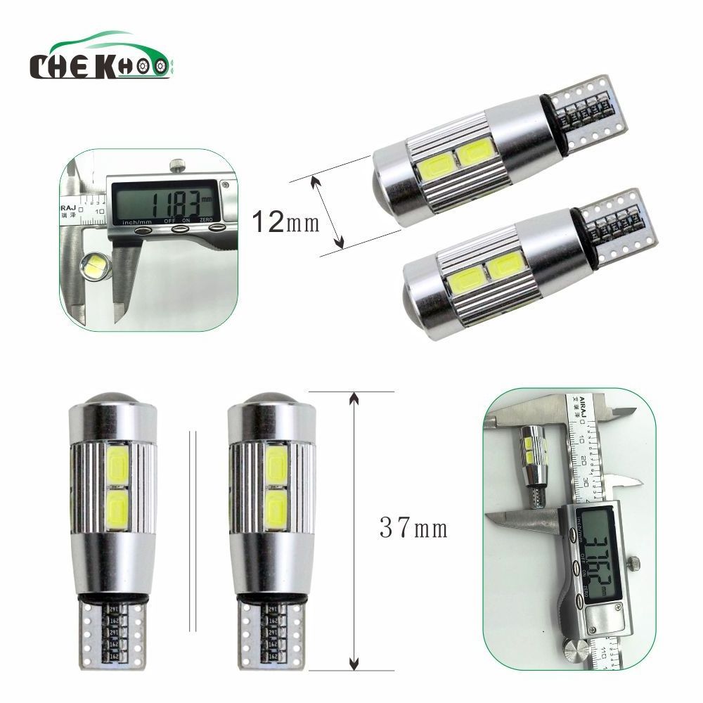 Car Led T10 Canbus 194 W5W 10SMD 5630 Lens Light Bulb No Error  Lights Parking Width Clearance Wedge Corner Lighting DC12V