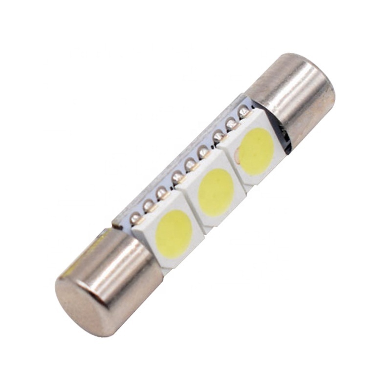 Car Led bulbs 5050 3SMD Fuse Vanity Mirror Light Bulb Festoon Fuse LED Light T6 Car Interior Sun Visor Vanity Lighting