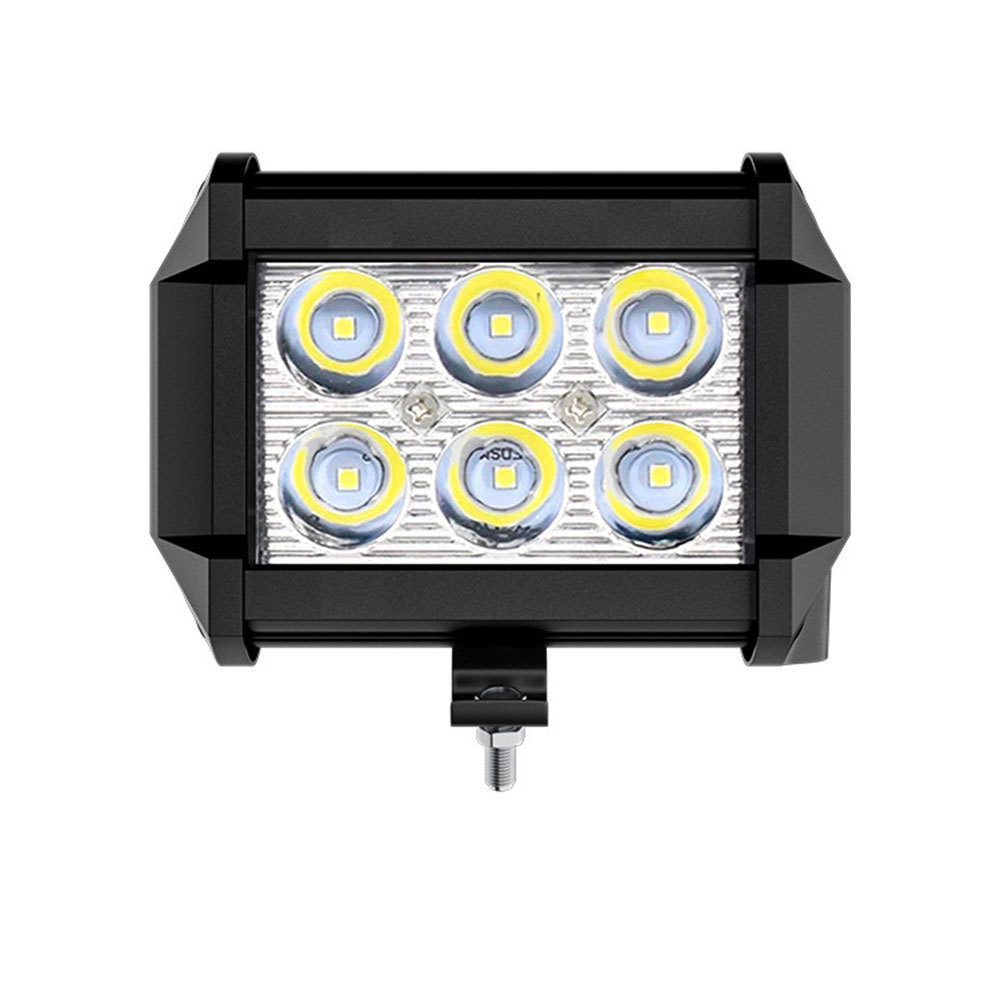 4 inch 18W 6 LED 3 Raw Work Light bar 9-32V Flood Spot Beam Fog Lights with Harness For Trucks Cars Off-road SUV Boat