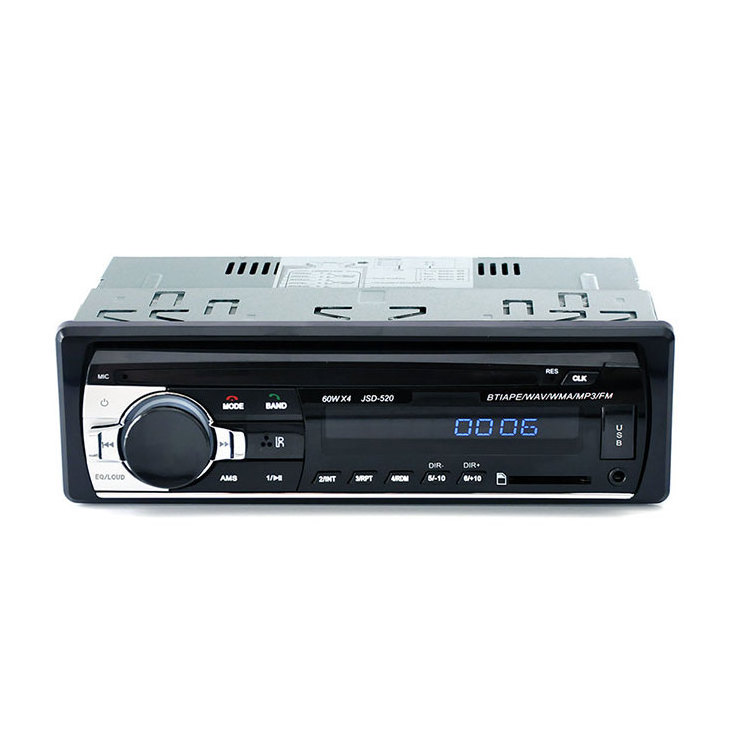 Car Stereo Radio JSD 520 MP3/WMA/WAV player BT Wireless hot sale floor price FM/SD/USB/AUX Multiple EQ 1 DIN 12V