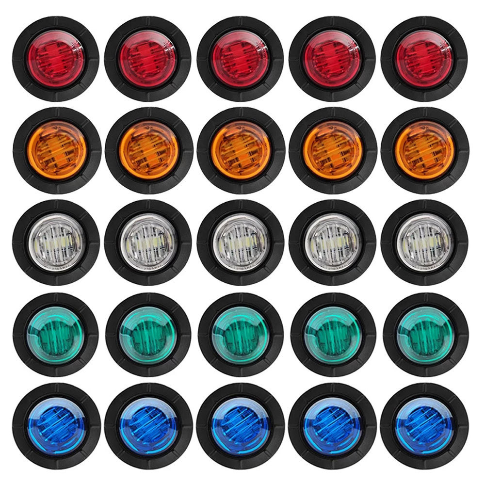 Car Caravan Truck Trailer Side Marker Lights LED Van Bus Clearance Light DRL 12V/24V 3SMD 3/4