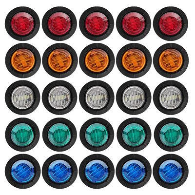 Car Caravan Truck Trailer Side Marker Lights LED Van Bus Clearance Light DRL 12V/24V 3SMD 3/4" for Volvo Trucks Parts Universal