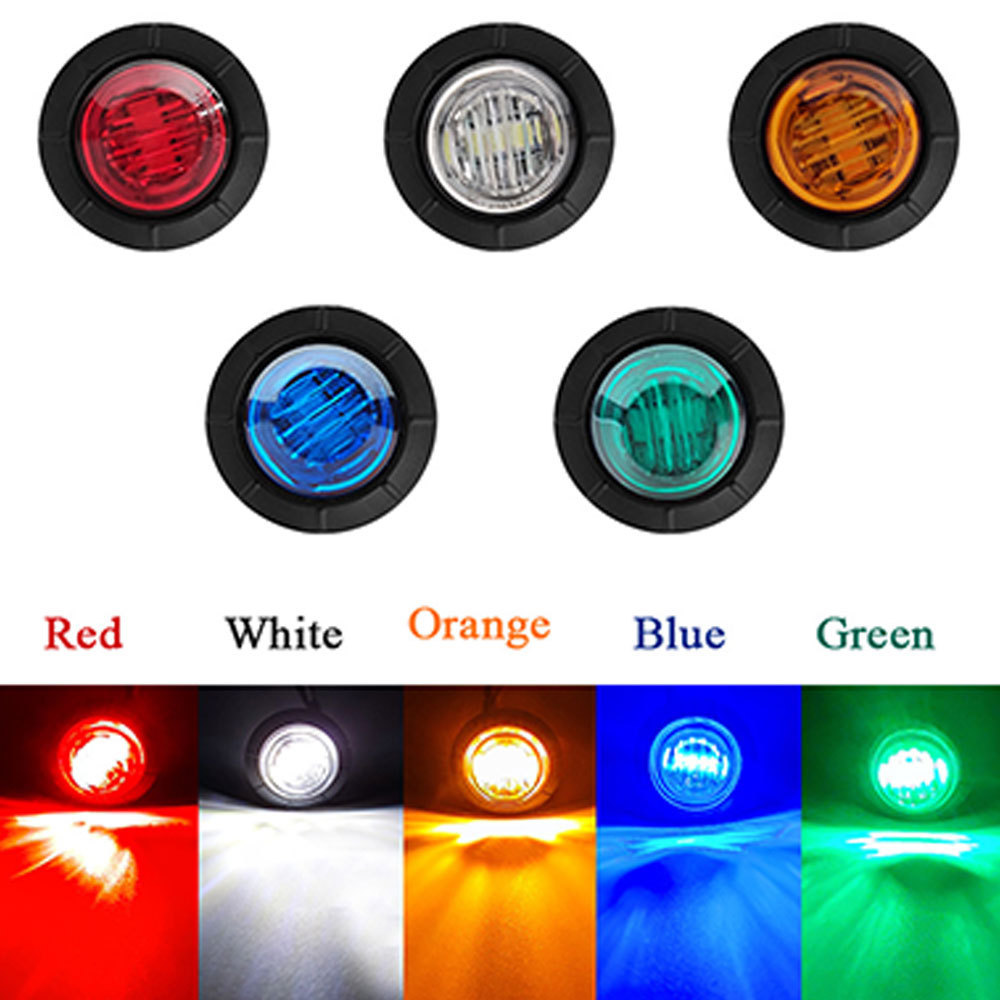 Car Caravan Truck Trailer Side Marker Lights LED Van Bus Clearance Light DRL 12V/24V 3SMD 3/4