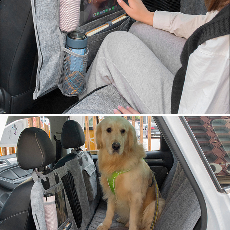 100% waterproof Luxury pet car cover seat pet hammock car cover visual mesh window rear dog car seat cover