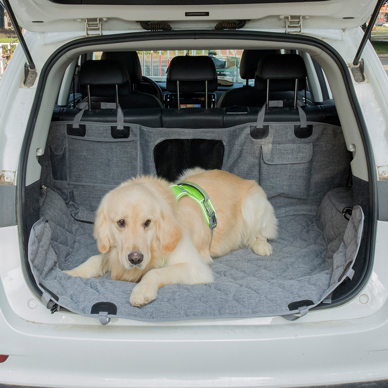 100% waterproof Luxury pet car cover seat pet hammock car cover visual mesh window rear dog car seat cover