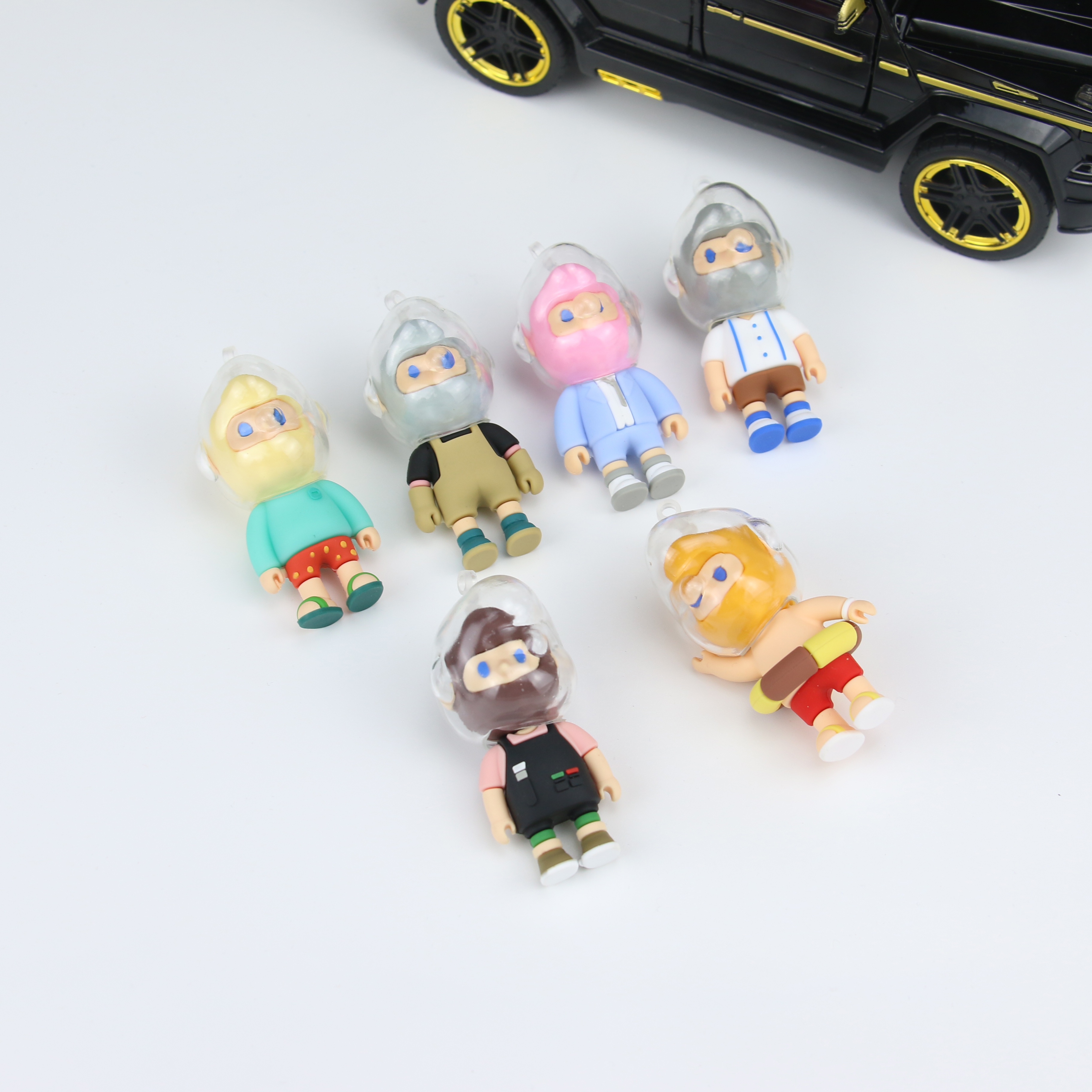 Rubber Key Chains Hot Selling Art Toy Farmer BOB Keychains Silicone Fashion And Cool Backpack Pendant Car Keychain Accessories