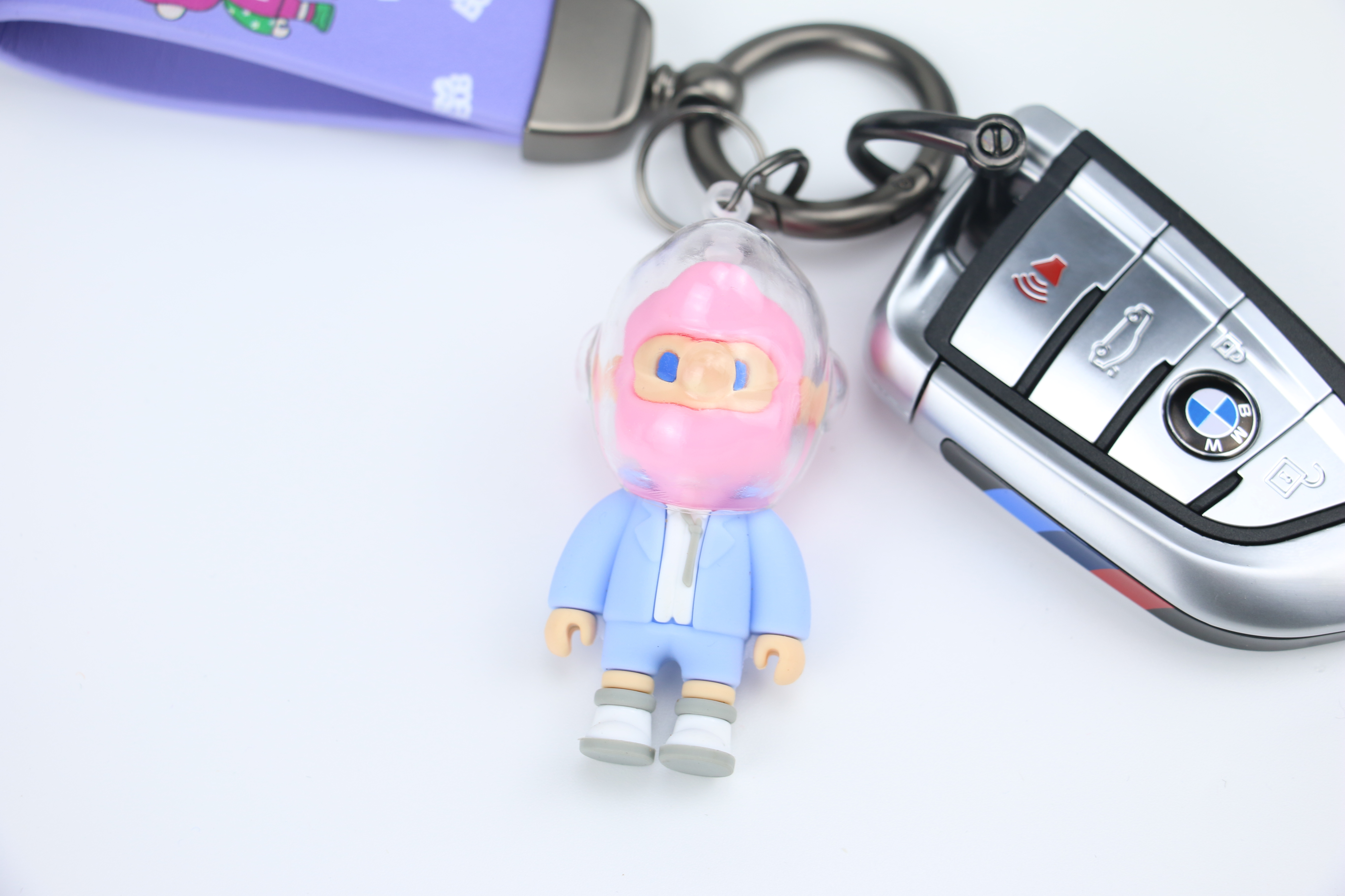 Rubber Key Chains Hot Selling Art Toy Farmer BOB Keychains Silicone Fashion And Cool Backpack Pendant Car Keychain Accessories