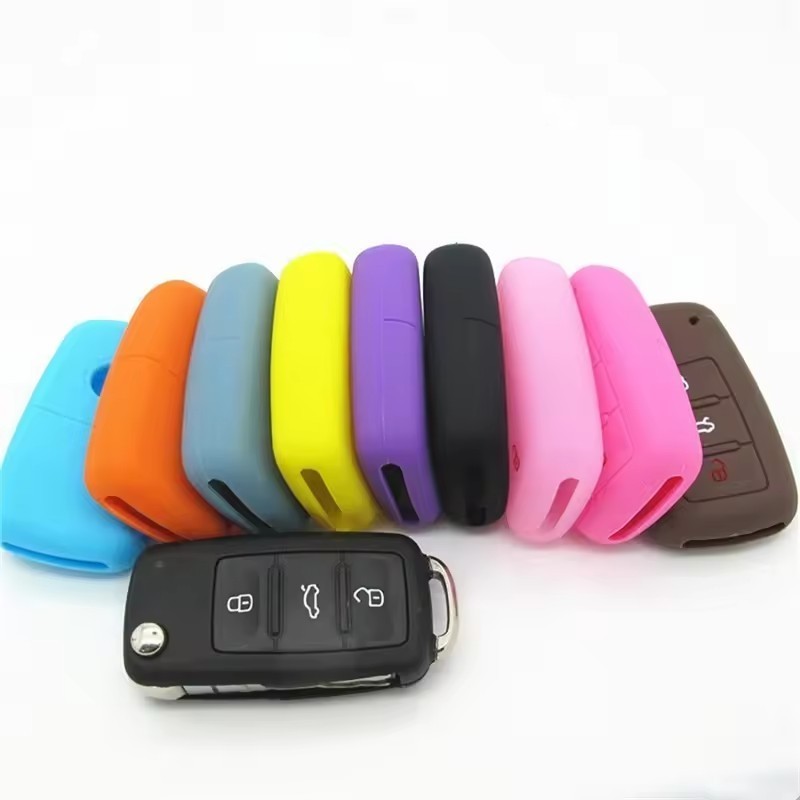 Protective Silicone Remote Car Key Case Cover for Volkswagen VW POLO Tiguan Passat B5 B6 B7 Golf EOS Scirocco Jetta MK6 Octavia