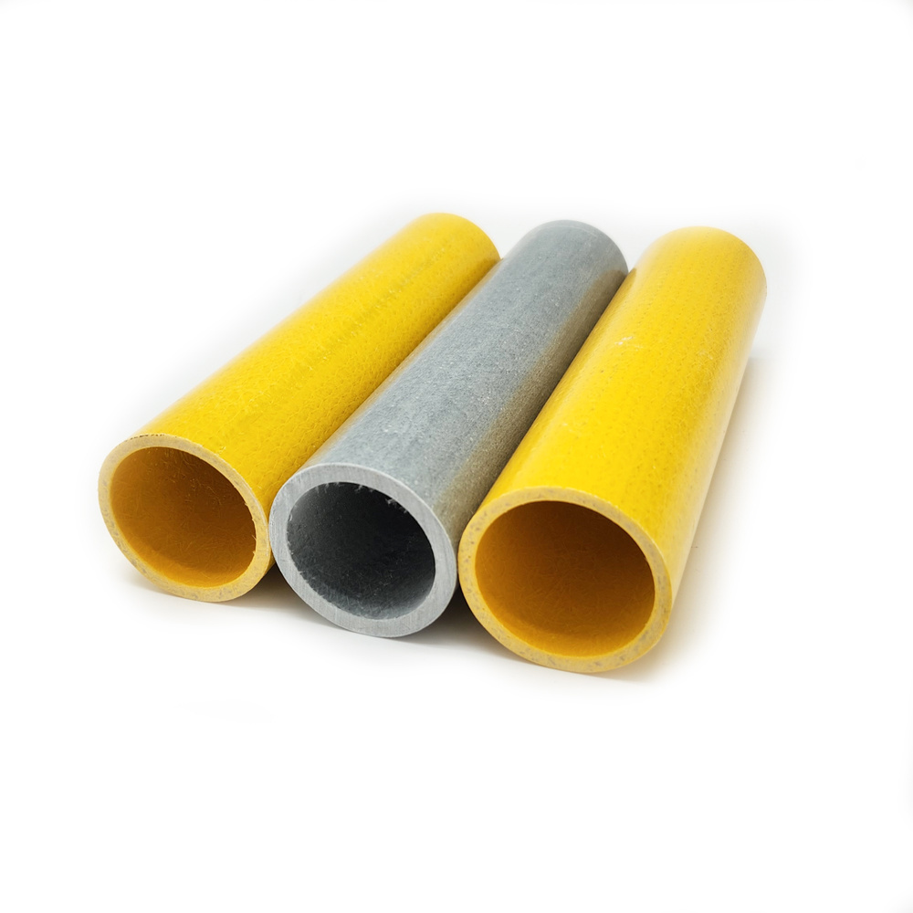 Chemlead manufacture composite frp profile fiberglass round tube frp Four-way pipe