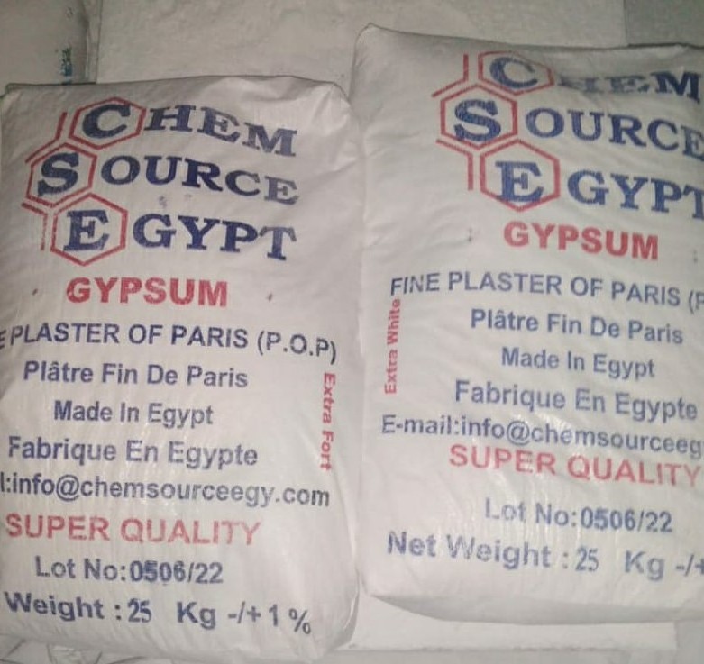 High Quality Plaster gypsum powder for India in your brand design 200 mesh customer Packaging high whiteness Egyptian origin