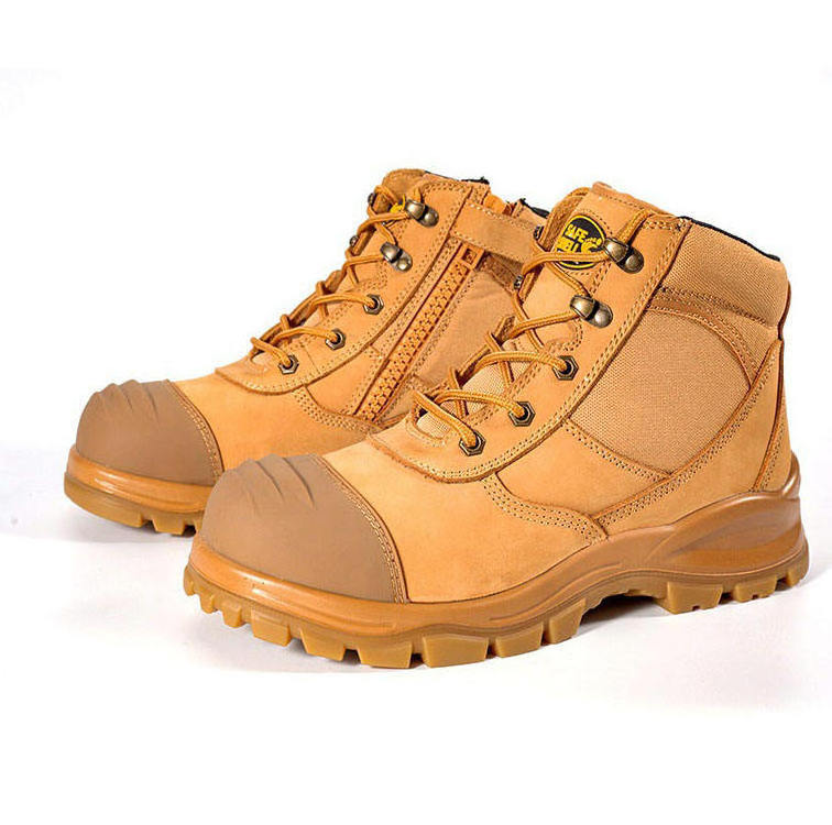 High Quality Genuine Leather Pu/ Rubber Outsole Waterproof Safety Shoes,Nubuck Leather Safety Boots Men Work