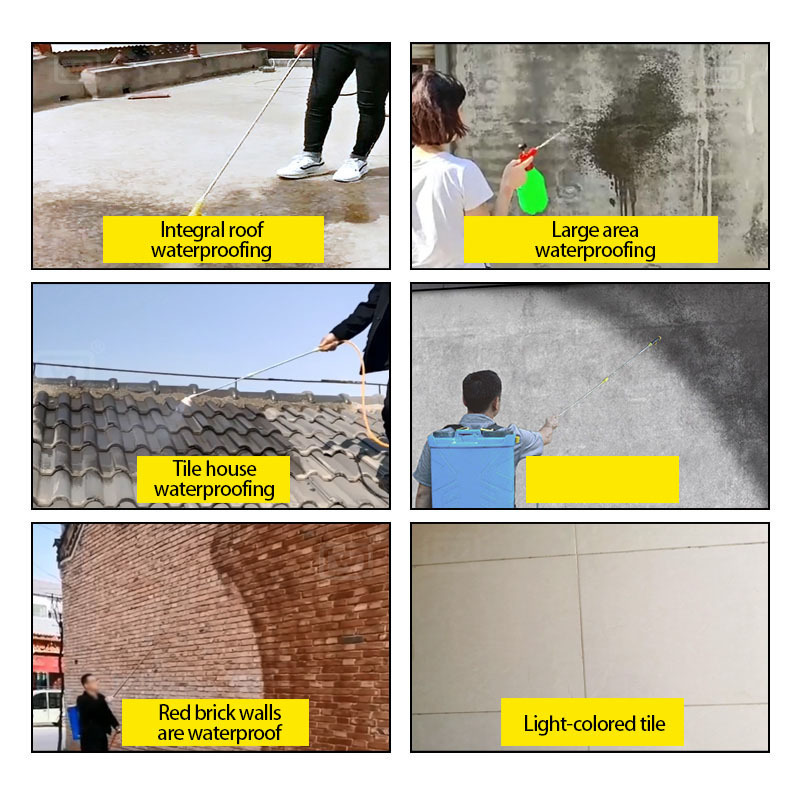 Nano waterproof penetrating agent concentrated liquid coating suitable for exterior walls