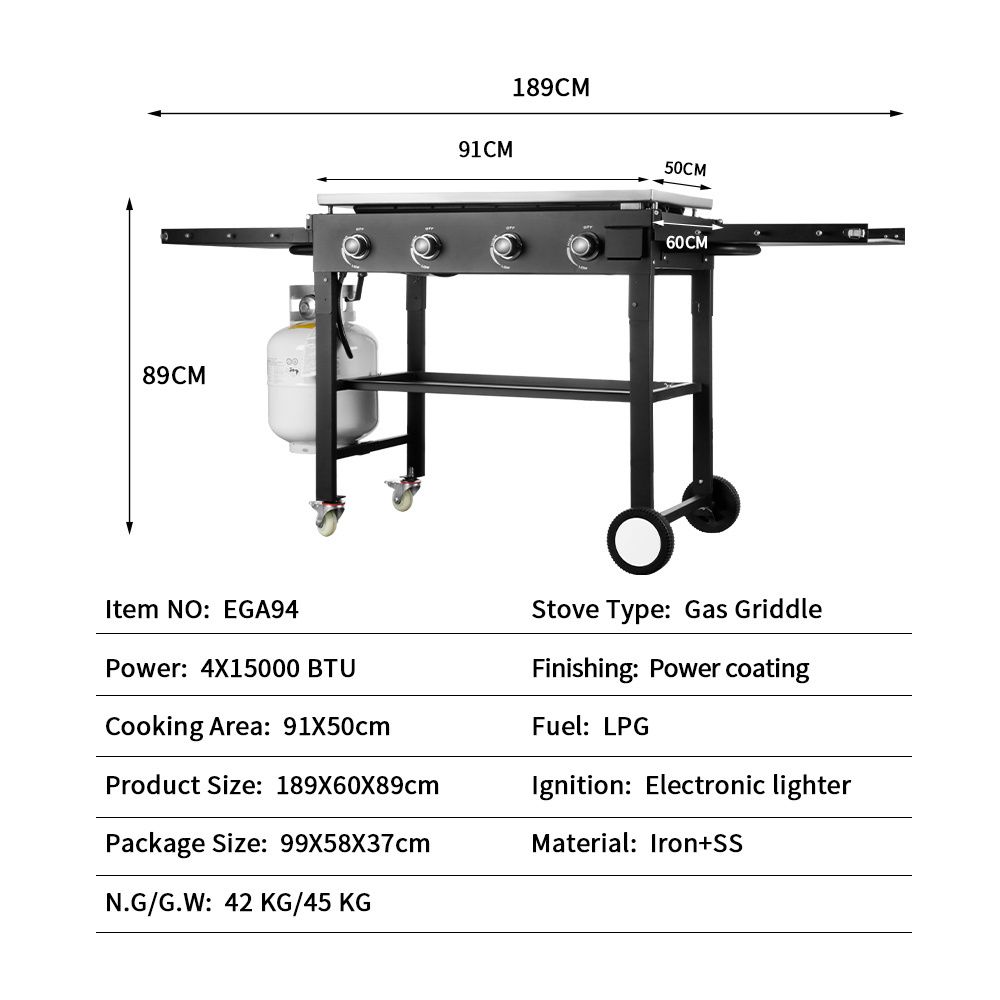 Camping Foldable Picnic Flat Top Griddle Folding Outdoor Camping Kitchen