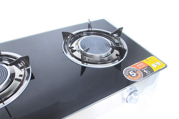 Infrared Stove Double Burner Household Hob Gas Stove Glass Top Gas Cooker