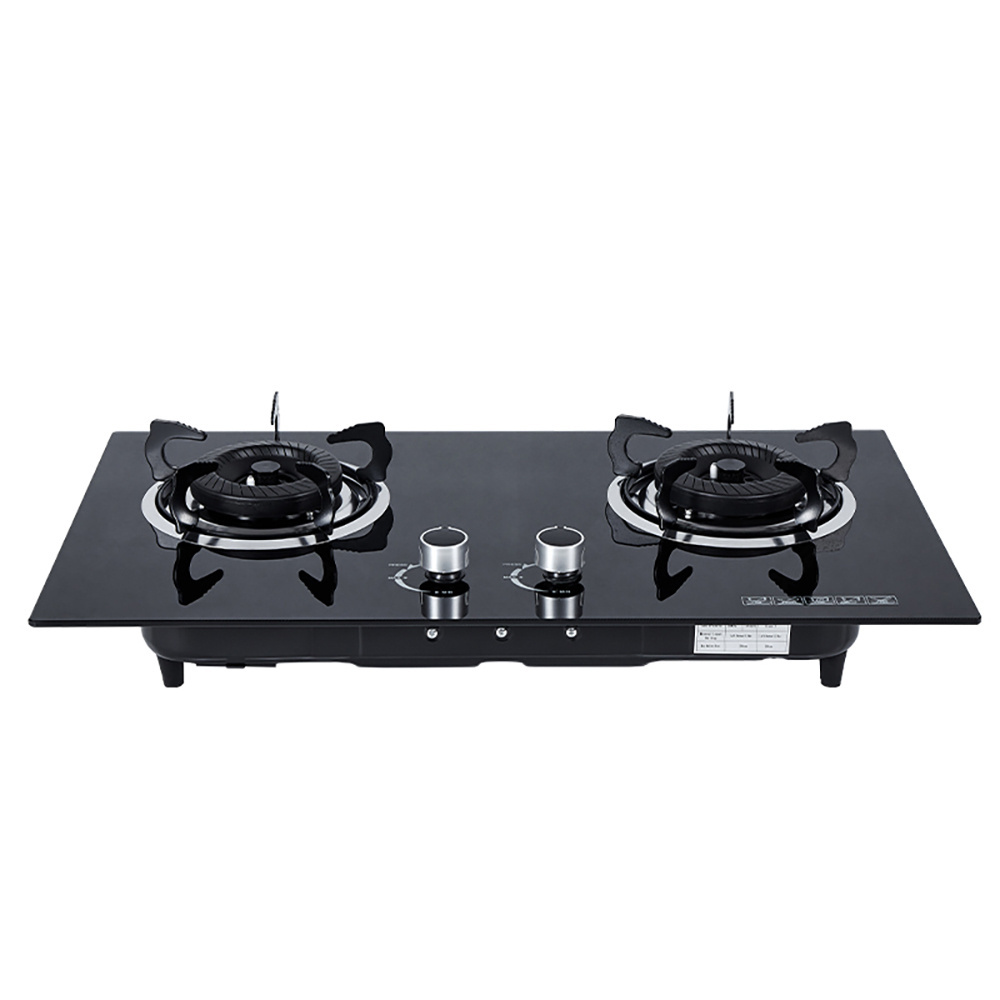 Wholesale High Quality Built In Tempered Glass Indoor Gas Stove 2 Burner Gas Cooktop