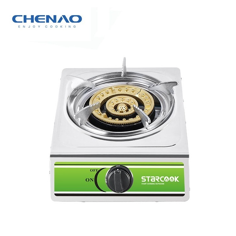 Free Standing Propane Commercial Blue Best Flame Mini Gas Burner Stove For Wok Cover With Oven Stainless Steel Stove