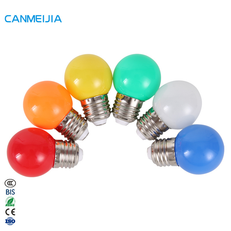 Colored Led Light Bulbs 3W E27 White Red Blue Green Yellow Orange Pink Color Wholesale Mini Led Light Decoration Colorful Bulbs