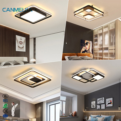 lampara techo Designer Luxury Black Gold Flush Mount Lamp Fixtures Fancy Ceiling Light Modern,Bedroom Light,Led Light Ceiling