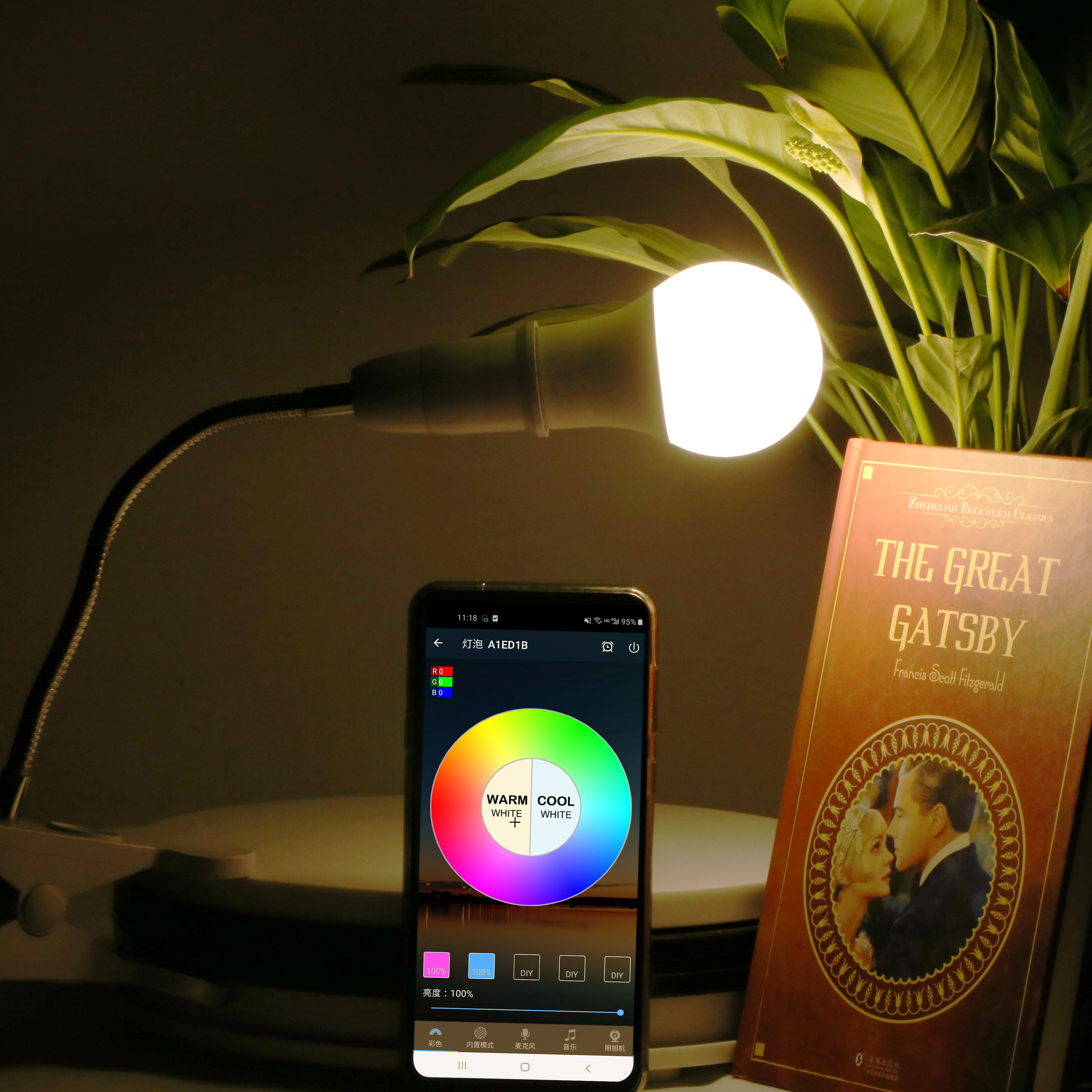 E27 A60 9W 110V Lamp Music Lamp Remote controller Alexa Dimmable RGB Color Inteligente Wifi Led Light Smart Bulb,Smart Light