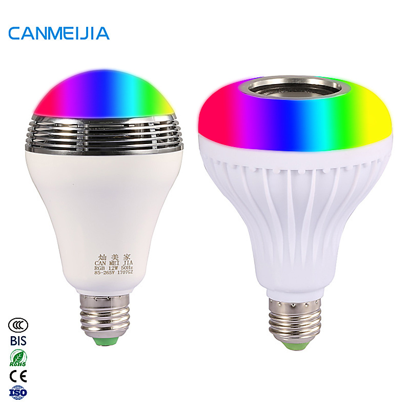 12W E27 Colourful Disco Music Player Speaker Bulb bombilla inteligente RGB Smart Wifi Led Bulb,Music Bulb