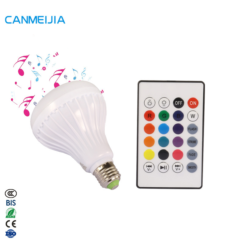 12W E27 Colourful Disco Music Player Speaker Bulb bombilla inteligente RGB Smart Wifi Led Bulb,Music Bulb