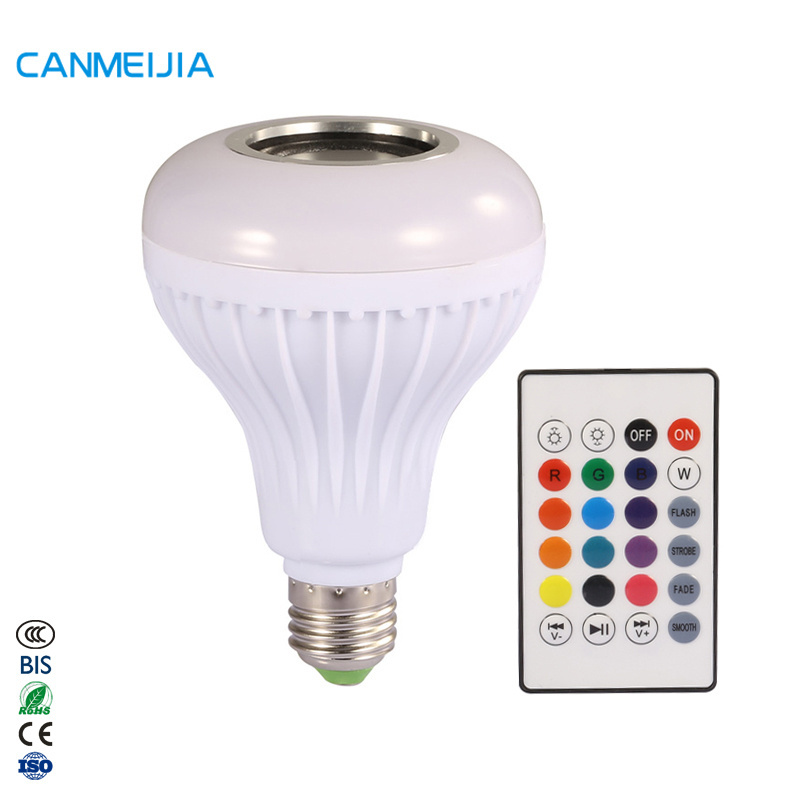 12W E27 Colourful Disco Music Player Speaker Bulb bombilla inteligente RGB Smart Wifi Led Bulb,Music Bulb