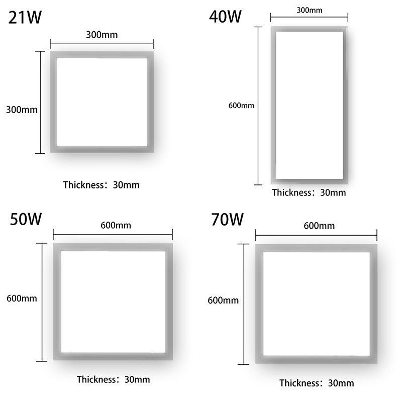 21W 40W 50W 70W High Lumen 2x2 2x4 ft Square Slim Frame Flat Backlit 600x600 Oled Indoor Light 60x60 Led Ceiling Panel Light