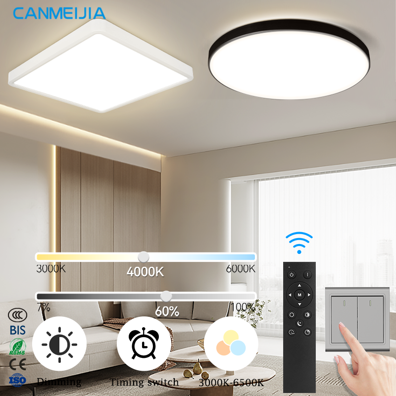 Surface Mounted Round Square Dimmable LED Ceiling Light With Remote Control For Living Room/Ceiling lights/Led Ceiling Light