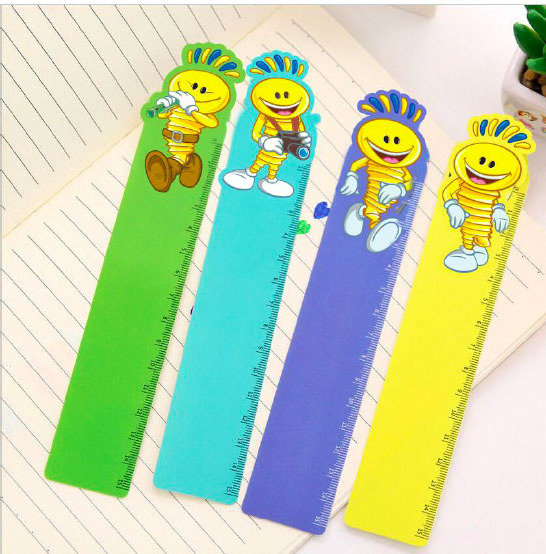 Custom design full color printing flexible pvc ruler,  15cm ,20cm , 30cm soft plastic straight ruler giveaway students ruler