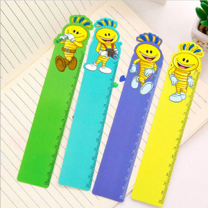 Custom design full color printing flexible pvc ruler,  15cm ,20cm , 30cm soft plastic straight ruler giveaway students ruler