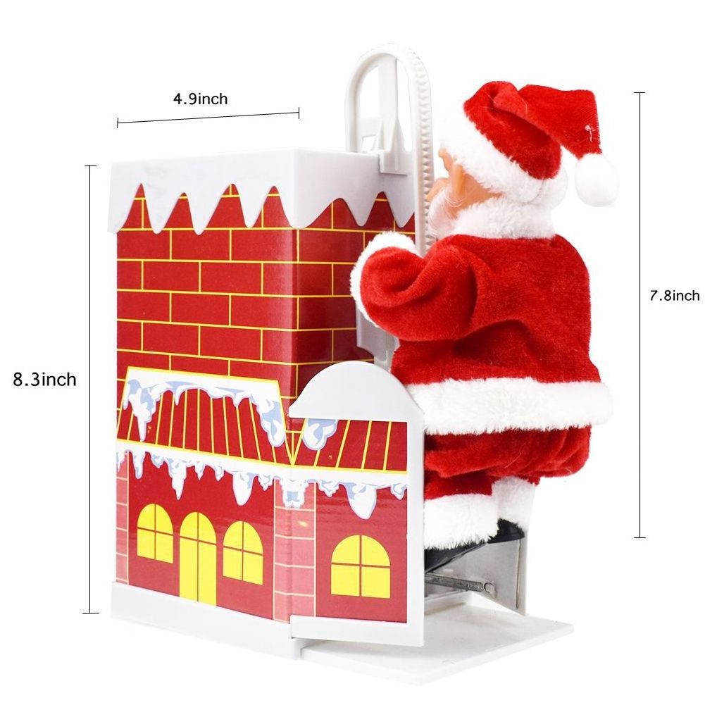 Santa Claus Climbing The Chimney Electric Music Christmas Toys Santa Christmas Gifts For Kids