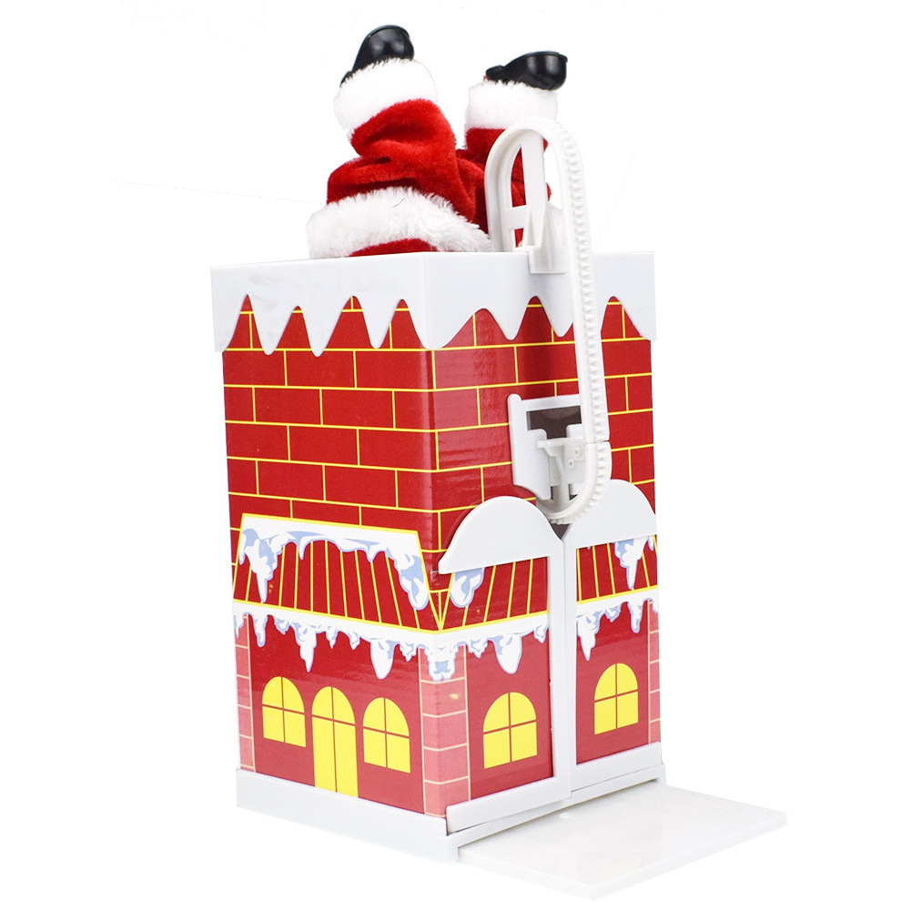 Santa Claus Climbing The Chimney Electric Music Christmas Toys Santa Christmas Gifts For Kids