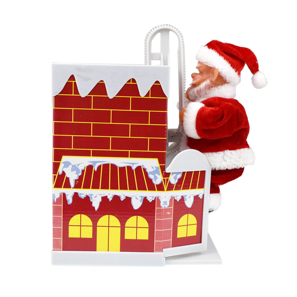 Santa Claus Climbing The Chimney Electric Music Christmas Toys Santa Christmas Gifts For Kids