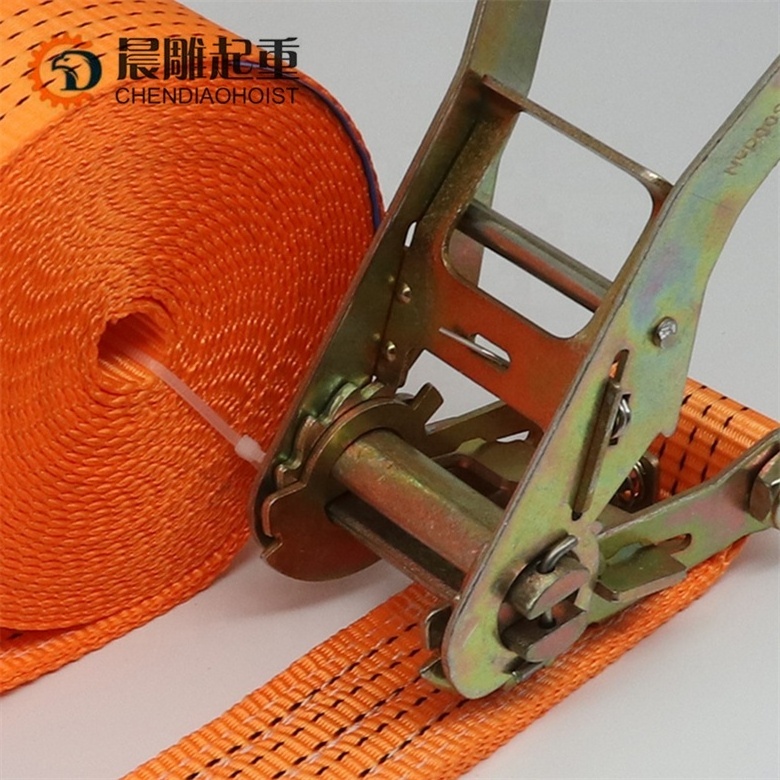 Double J Hook Strap Cargo Strap Lashing Straps Polyester Factory Supply Quick Release 1.5 Inch Cargo Ratchet Tie Down 3000kgs