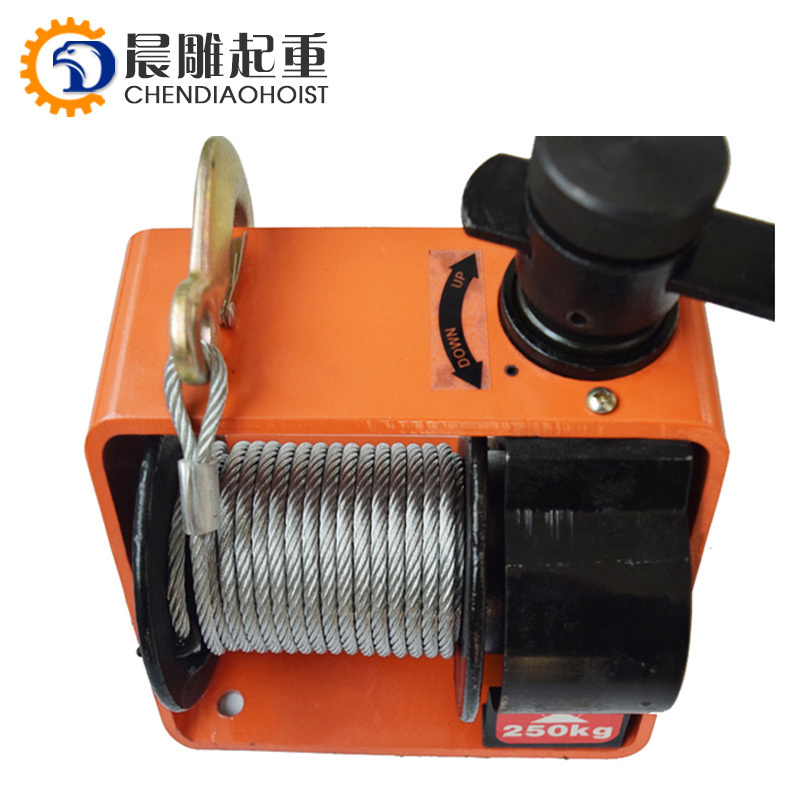 High-performance portable worm gear winch/manual winch/hand operated winch