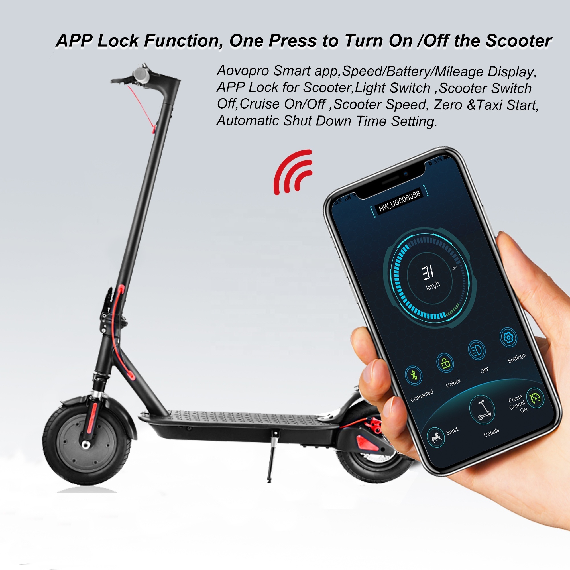 Electric Scooter for Adult 350W 31KM/H 8.5-inch Tire With Turn Signal Lamp APP Double Shock Absorption Foldable Scooter