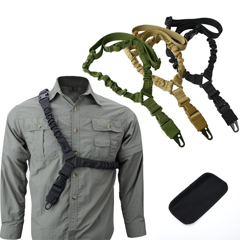 Adjustable Combat Outdoor Nylon Web Crossbody American Single-point Hand-held Tactical Sling